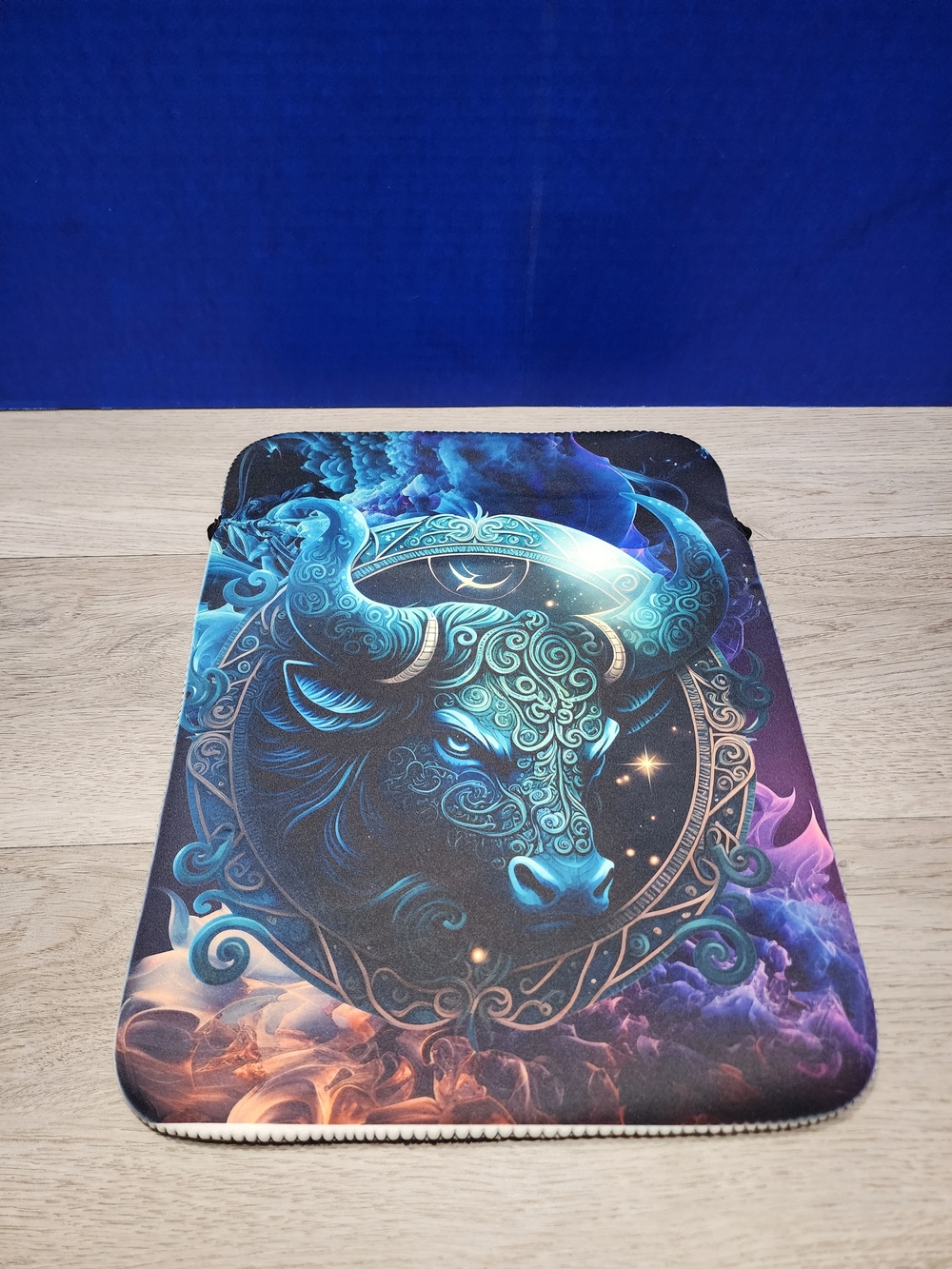 Handcrafted Sublimated Neoprene 13” x 10.5” Zodiac Taurus Tablet Slide On Sleeve